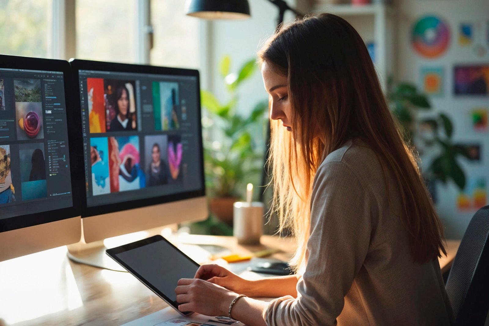 Home person doing their graphic design job